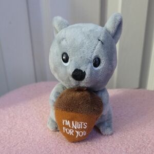 Gray and Brown Plush Squirrel Toy